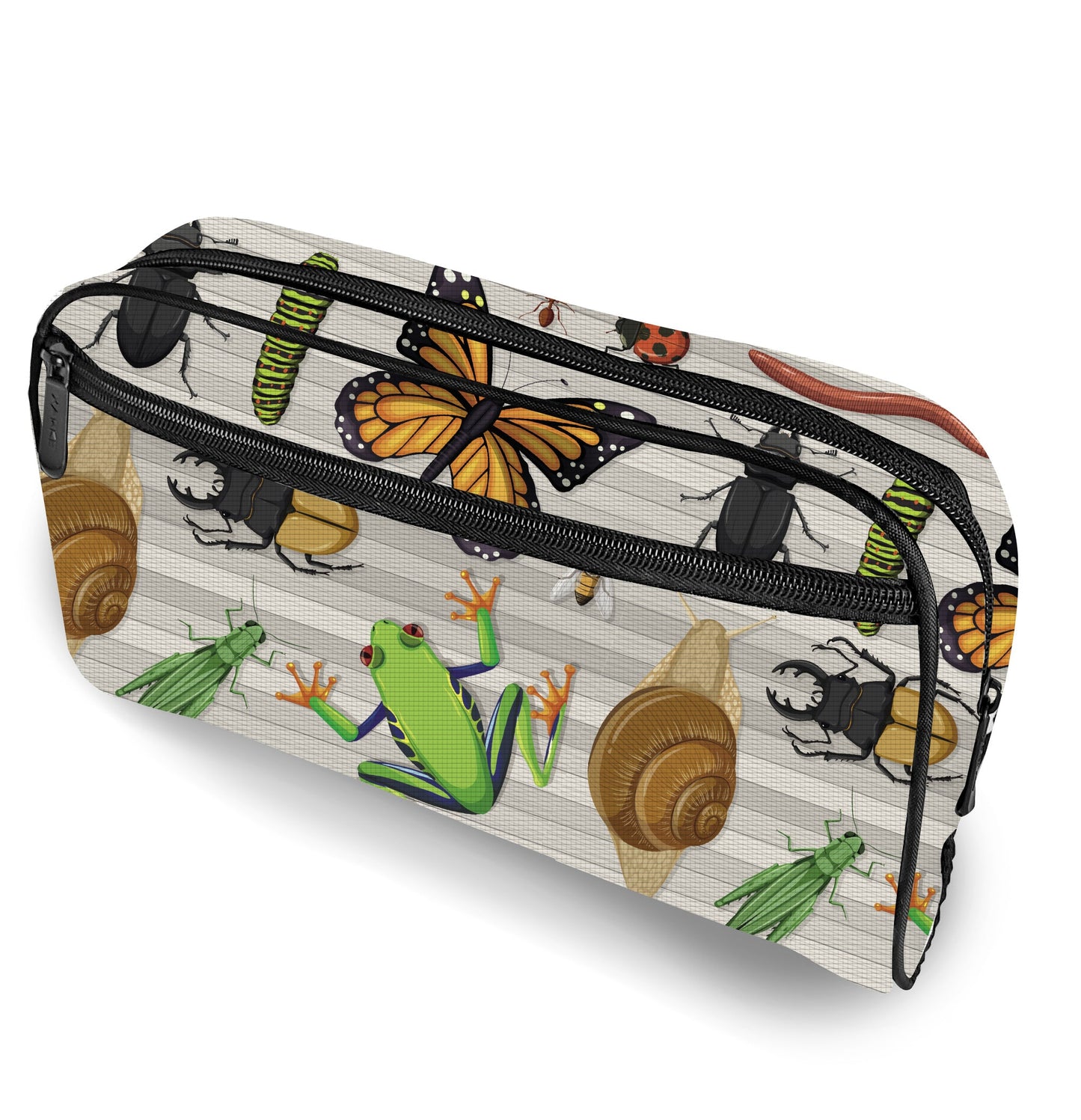 Frog Bug School Book Bag + Pencil Case Bundle