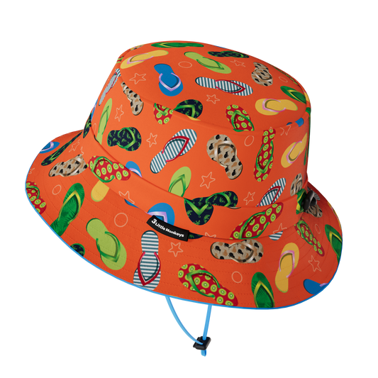 Wide Brim Summer Bucket Hat - Kiwiana Jandals
