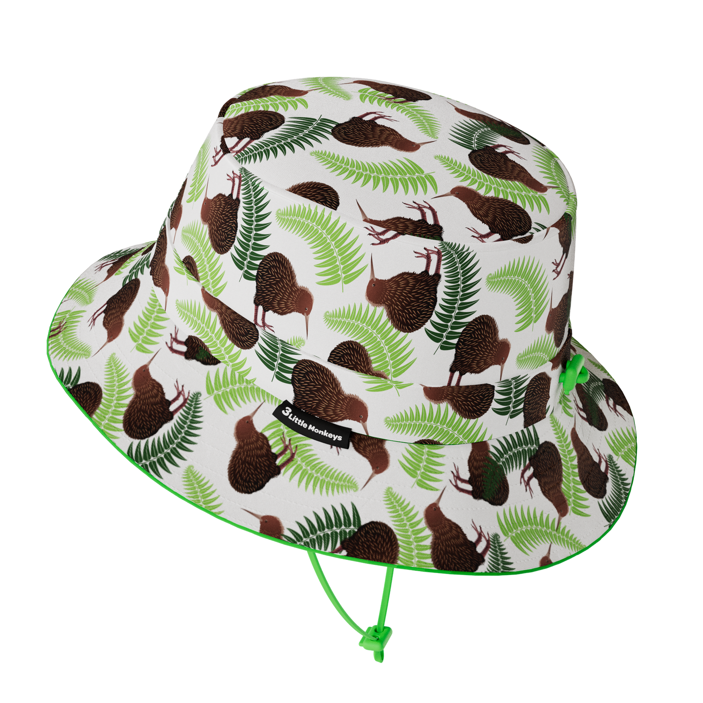 Wide Brim Summer Bucket Hat - Kiwi